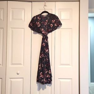 Spirit of Grace Cape sleeve wrap floral dress